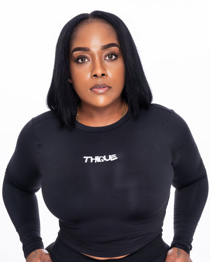 Basic Long Sleeve Black Top