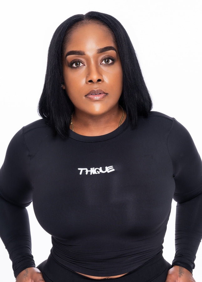 Basic Long Sleeve Black Top