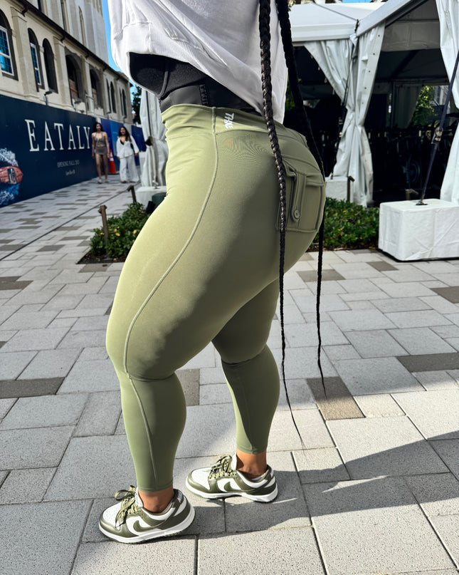 Real Thique Pocket Leggings Olive