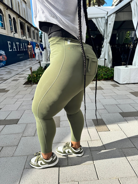 Real Thique Pocket Leggings Olive