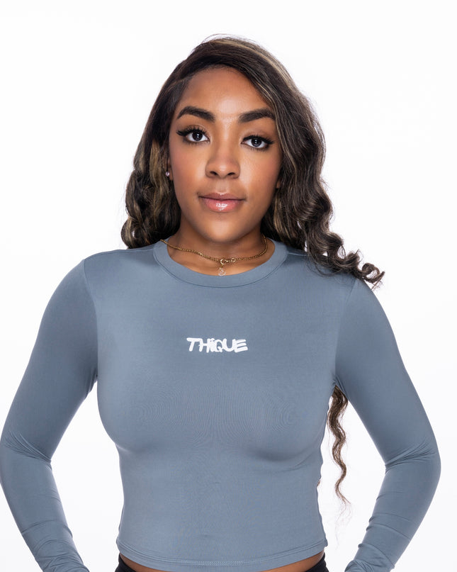 Basic Long Sleeve Top (Ocean Grey)