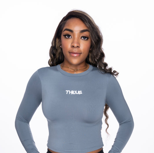 Basic Long Sleeve Top (Ocean Grey)