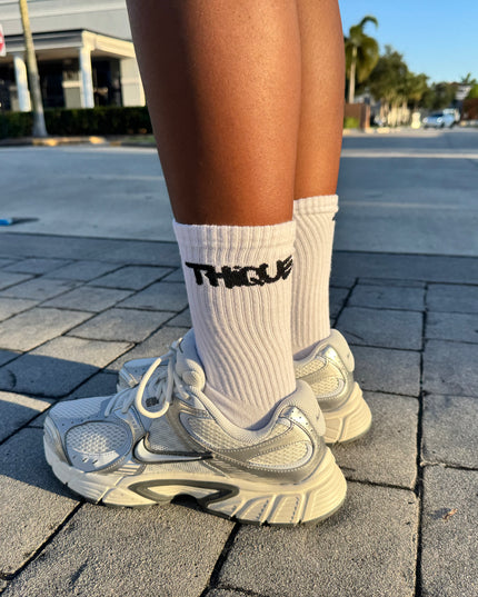 White Crew Socks