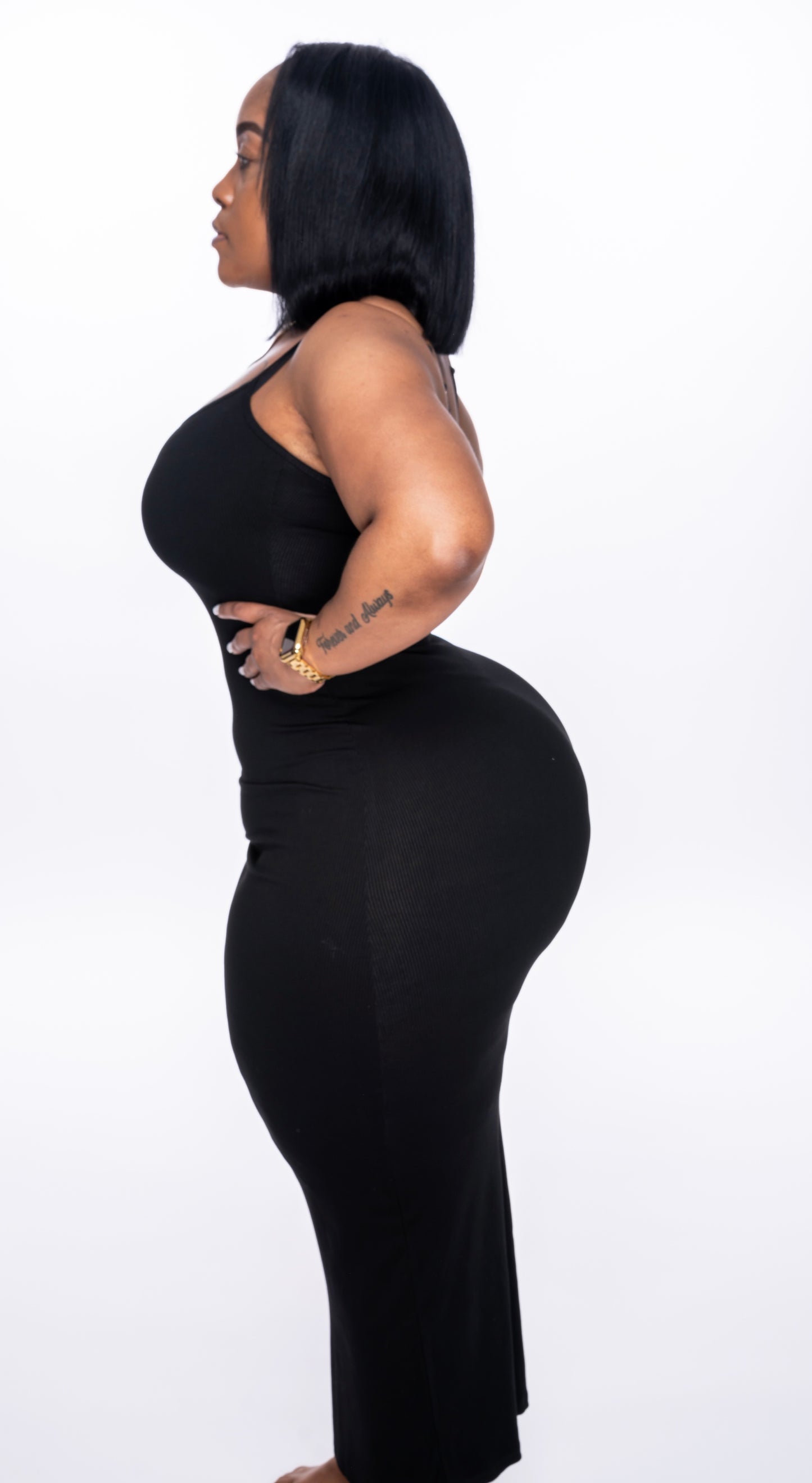 Sculpt Me Black Tank Dress